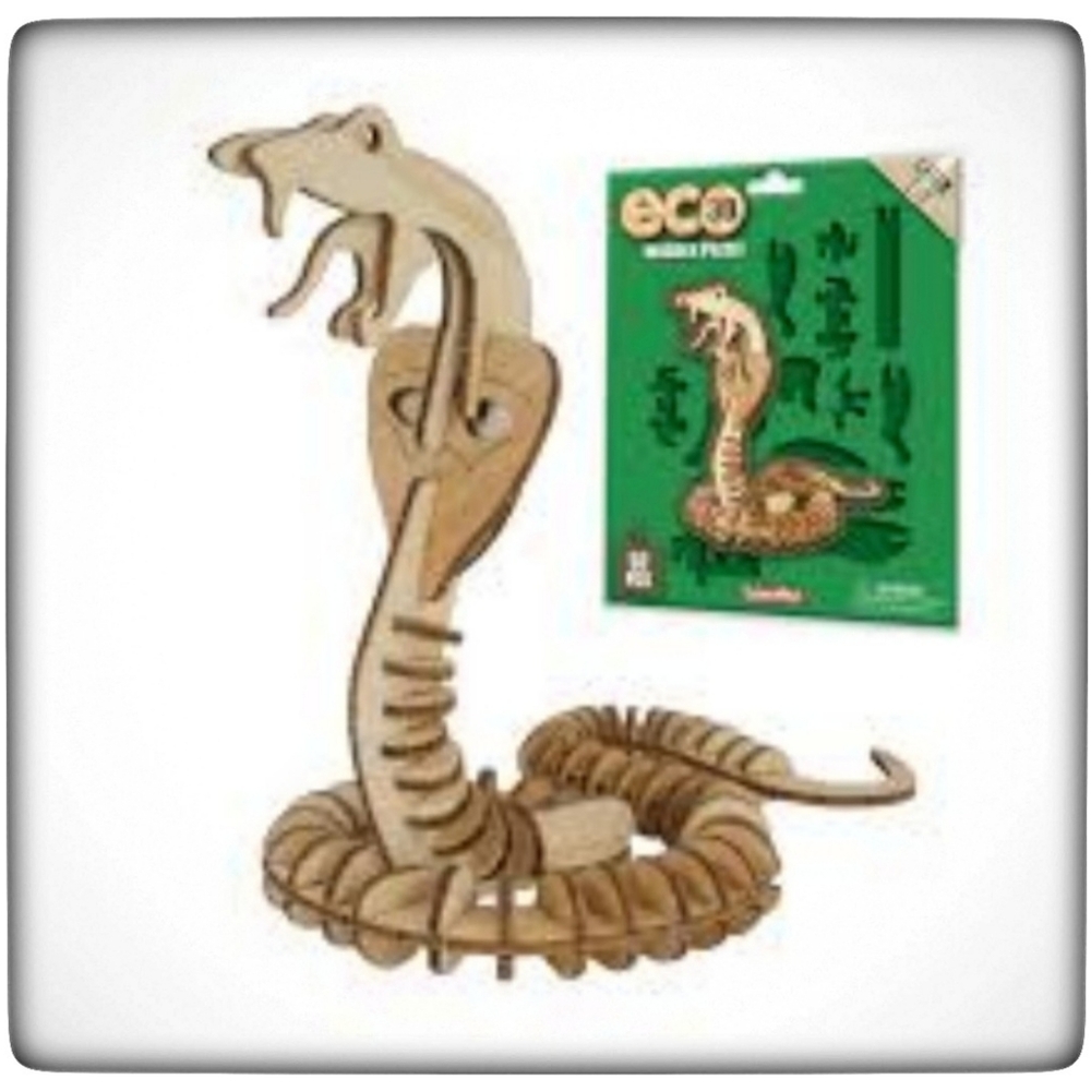 Eco 3D Wooden Puzzle Snake from Deluxebase